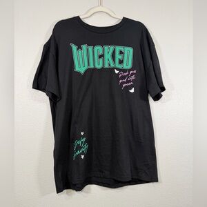 NWT Universal Wicked Shirt T-Shirt Short Sleeve Tee Black Green Pink Women XL